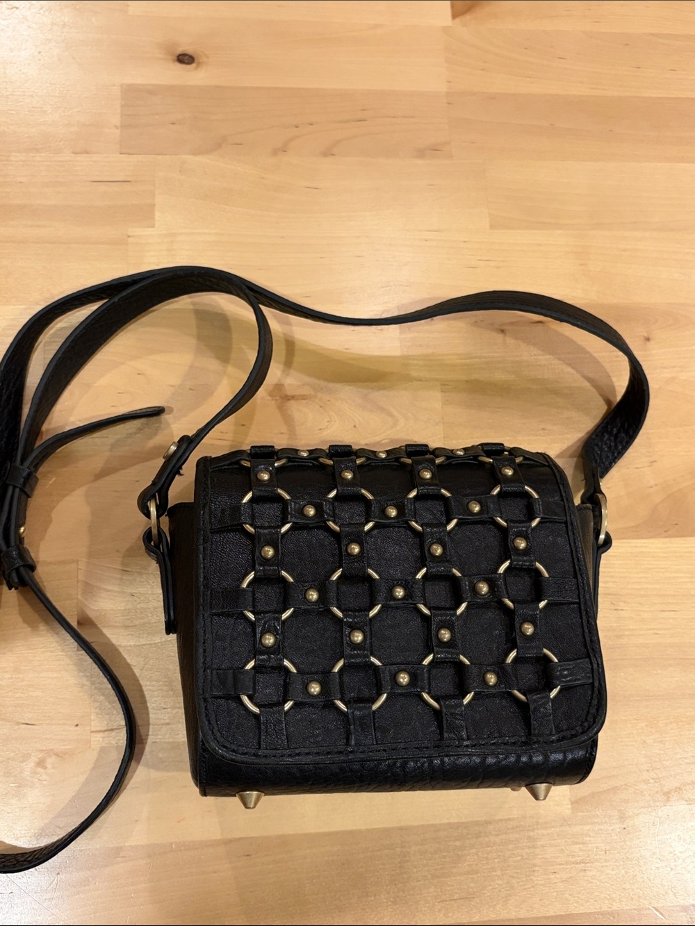 Ash small Black Lulu Crossbody Bag - Womens Shoulder Purse NWOT 100% leather - Picture 1 of 8